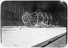 B&W photo of Zeppelin skeleton