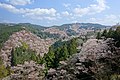 Cherry blossoms on the surrounding hills