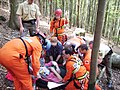 Image 28Mountain rescue team members and other services attend to a casualty in Freiburg Germany. (from Mountain rescue)
