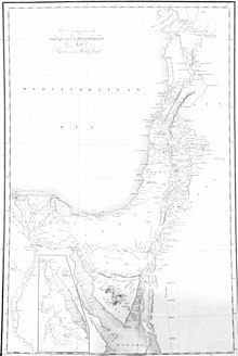 A detailed map of Palestine from the 19th century