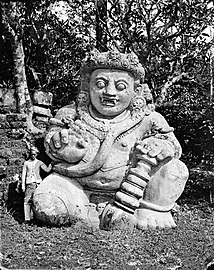 The largest dvarapala stone statue of Java, Singhasari period.