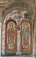 Fresko mit den Hll. Narnus und Viator, den ersten Bischöfen von Bergamo, in der Cappella di Santa Croce