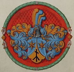 Coat of arms of Johann Jakob Faesch, rector of the University of Basel, 1612