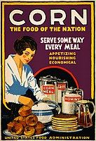 Poster of maize-based foods, US Food Administration, 1918