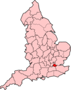 County of London shown within England (in 1889)