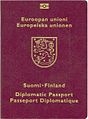 Front cover of a biometric diplomatic passport (2006–2012 design)