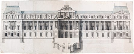 Drawing by François Le Vau, which may be his proposal of 1664[10]