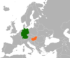 Lage von Deutschland und Ungarn