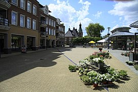 Town centre of Woudenberg looking towards the Raadhuis