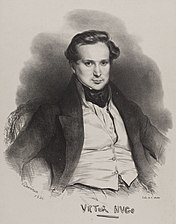 Victor Hugo in 1829, by Achille Devéria (1829)