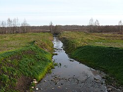 The Kamenka River in Starorussky District, a tributary of the Porusya
