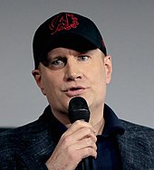 Kevin Feige speaking at the San Diego Comic-Con in 2019