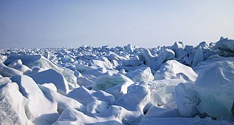 Laptev Sea. Ice hummocks.