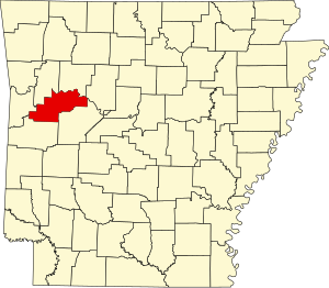 Map of Arkansas highlighting Logan County