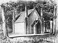 Lithografie des Mausoleums für den Grafen Carl von Alten, 1840