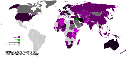 Overseas Diaspora Votes for 2017 Iranian Presidential Election