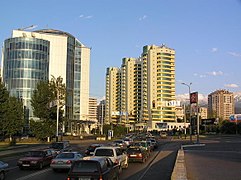 A modern Almaty street