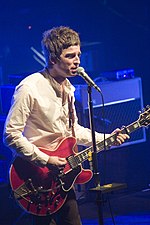Noel Gallagher on stage at Razzmatazz, Barcelona, Spain.