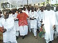 Olowo of Owo in ceremonial attires during the Igogo festival.