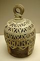 Openwork lantern for a lamp, 9th-10th century unglazed earthenware, excavated in Nishapur, Iran)
