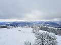 Panoramic view from top of Goč in winter