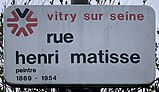 Rue Henri Matisse, Vitry-sur-Seine
