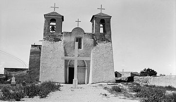 Historic American Buildings Survey F. D. Nichols, Photographer August 1936 VIEW FROM SOUTH - Mission Church of Ranchos de Taos, Ranchos de Taos, Taos County, NM