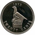 Obverse of a Rhodesian 20c coin