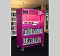 Special pink bookcase.
