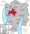 Lage der Gemeinde Seefeld im Landkreis Starnberg