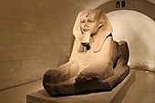 The Great Sphinx of Tanis; circa 2600 BC; rose granite; height: 183 cm, width: 154 cm, thickness: 480 cm