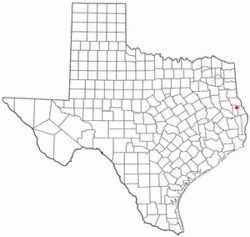 Location of San Augustine, Texas