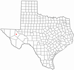 Location of Toyah, Texas