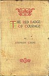 The cover of the first edition of The Red Badge of Courage