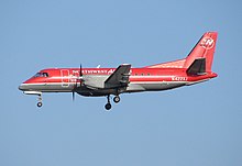 Northwest Airlink Saab 340 operated by Mesaba shortly after takeoff from Minneapolis St-Paul (2007)