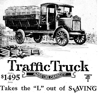 Traffic Trucks were made in St. Louis. The ad was on July 10, 1920 Country Gentleman.