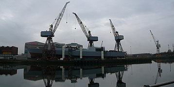 The Govan shipyard, part of BAE Systems Maritime – Naval Ships.