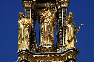 Statues of the Virtues on the canopy tower
