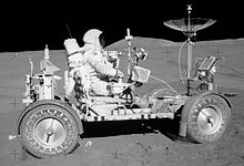 Lunar roving vehicle on Moon