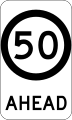 (G9-79) 50 km/h Speed Limit Ahead
