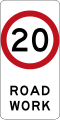 (R4-212) 20 km/h Roadwork Speed Limit (used in New South Wales)