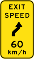 (W1-9-4) Exit advisory speed with reverse curve, first to right