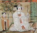 Buddhist donatress Chang (張氏供養人), painting from Mo-kao Caves, Five Dynasties and Ten Kingdoms.