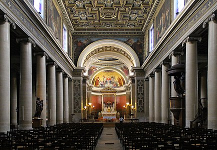 Interior of Église of Notre-Dame-de-Lorette