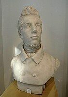 Guillaume Geefs, marble bust of Eugène Lepoittevin, 1835