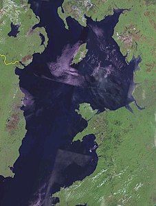 Satellitenbild der Irischen See