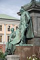 Sculpture of Axel Oxenstierna, on the south side of the postament of the Gustav II Adolf monument in Stockholm, bronze, 1796