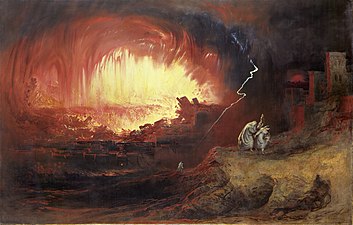The Destruction Of Sodom And Gomorrah (1852). Oil on canvas, 136.3 x 212.3 cm. Laing Art Gallery, Newcastle upon Tyne