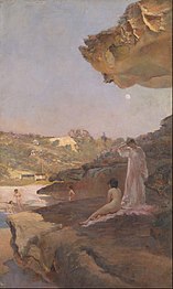 Tamarama Beach, forty years ago, a summer morning, 1899, Art Gallery of New South Wales