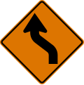 W1-4 Single lane shift (right to left)